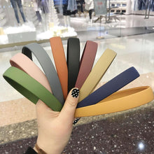 Load image into Gallery viewer, 1PC Plastic Fashion Frosted Wide Headband Hair Band Headwear Bezel Hair Accessories For Woman Satin Covered Resin Hairbands Gorgeous Hair Accessories For Women