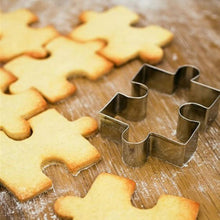Load image into Gallery viewer, 1PC Reusable Christmas Cookie Shape Stainless Steel Cookie Cutter Biscuit Mold Dessert Bakeware Cake Mold Cookie Stamp Fondant Cutter Stainless Steel Puzzle Shaped Cookie Cutter Biscuit Baking Tools Accessories