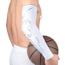 Load image into Gallery viewer, 1PC Sport Black Arm Guard Compression Sleeves Sports Fitness Elastic Elbow Protective Pad Outdoor Basketball Football Sleeves For UV Summer Sun Protection Men Athletic Arm Cover
