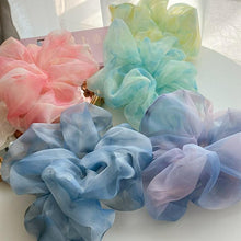 Load image into Gallery viewer, 1PC Spring Summer Net Yarn Hair Bow Scrunchies Large Chiffon Women Elastic Hair Band Ponytail Holder Hair Tie Ponytail Holder Accessories for Women Girls