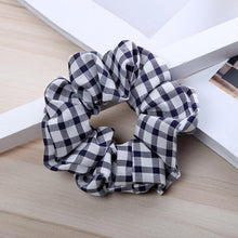 Load image into Gallery viewer, 1PC Vintage Scrunchie Stretch Headband Dot Plaid Scrunchies Women Elastic Hair Bands Girls Hair Ties Striped Ponytail Holder Accessories for Women