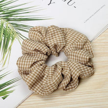 Load image into Gallery viewer, 1PC Vintage Scrunchie Stretch Headband Dot Plaid Scrunchies Women Elastic Hair Bands Girls Hair Ties Striped Ponytail Holder Accessories for Women
