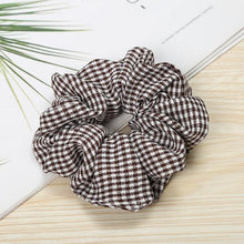 Load image into Gallery viewer, 1PC Vintage Scrunchie Stretch Headband Dot Plaid Scrunchies Women Elastic Hair Bands Girls Hair Ties Striped Ponytail Holder Accessories for Women