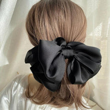 Load image into Gallery viewer, 1PC Winter Velvet Bowknot Hair Clips Hand Tie Large Pigtail Bows Hairpin For Women Girls Satin Temperament Elegant Fashion Hairgrips Accessories For Party