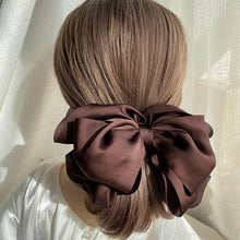 Load image into Gallery viewer, 1PC Winter Velvet Bowknot Hair Clips Hand Tie Large Pigtail Bows Hairpin For Women Girls Satin Temperament Elegant Fashion Hairgrips Accessories For Party