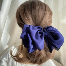Load image into Gallery viewer, 1PC Winter Velvet Bowknot Hair Clips Hand Tie Large Pigtail Bows Hairpin For Women Girls Satin Temperament Elegant Fashion Hairgrips Accessories For Party