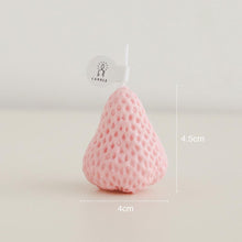 Load image into Gallery viewer, 1PC/4PCS Strawberry Decorative Aromatic Candles Strawberry Shaped Scented Candle Mini Soy Wax Candle Small Scented Candle Wax Decorative Candle for Bedroom Bathroom Decoration Parties Soy Wax Scented Candle For Birthday Wedding Candle