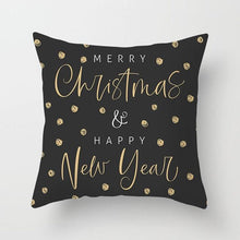 Load image into Gallery viewer, 1Pcs Blue Christmas Tree Deer Santa Claus Pattern Polyester Cushion Cover Merry Christmas Throw Cushion Covers Tree Reindeer Star Pillow Case For Party Home Decoration Decorative Sofa Home Decor Pillowcover 45x45cm