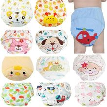 Load image into Gallery viewer, 1Pcs Cute Baby Diapers Reusable Nappies Cloth Diaper Washable Cotton Training Pants Panties