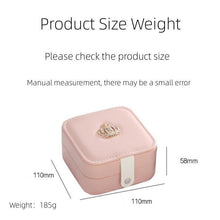 Load image into Gallery viewer, 1pcs Double Layer Storage Box For Men And Women Large Capacity Leather Jewelry Box Hardware Latch Travel Portable Flip Lid Palm Jewelry Box Jewelry Box for Women Girls Necklace Ring Storage Organizer 2 Layers Large PU-Leathers Jewelry Case
