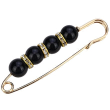 Load image into Gallery viewer, 1pcs Fashion Pearl Fixed Strap Charm Safety Pin Sweater Cardigan Clip Brooches Rhinestone Metal Jewelry Sweater Shawl Clips Faux Crystal and Pearl Pins for Fixing on Sweaters