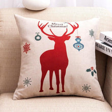 Load image into Gallery viewer, 1Pcs Happy New Year Christmas Decorations Pillows Cover Merry Christmas Throw Cushion Covers Tree Reindeer Star Pillow Case For Party Home Decoration 45x45CM