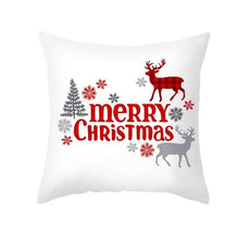 Load image into Gallery viewer, 1Pcs Happy New Year Christmas Decorations Pillows Cover Merry Christmas Throw Cushion Covers Tree Reindeer Star Pillow Case For Party Home Decoration 45x45CM