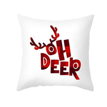 Load image into Gallery viewer, 1Pcs Happy New Year Christmas Decorations Pillows Cover Merry Christmas Throw Cushion Covers Tree Reindeer Star Pillow Case For Party Home Decoration 45x45CM