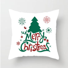 Load image into Gallery viewer, 1Pcs Happy New Year Christmas Decorations Pillows Cover Merry Christmas Throw Cushion Covers Tree Reindeer Star Pillow Case For Party Home Decoration 45x45CM