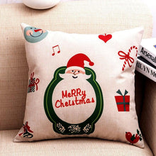 Load image into Gallery viewer, 1Pcs Happy New Year Christmas Decorations Pillows Cover Merry Christmas Throw Cushion Covers Tree Reindeer Star Pillow Case For Party Home Decoration 45x45CM