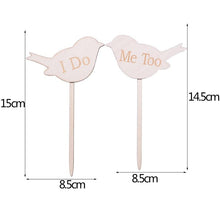 Load image into Gallery viewer, 1Pcs Hollow Letter Love Just Married Mr & Mrs Cake Topper Mr and Mrs Cake Toppers Wooden Wedding Cake Topper Party Cake Decoration Mr And Mrs Cake Topper Bride and Groom Wooden Wedding Cake Topper For Wedding Party Supplies