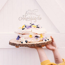 Load image into Gallery viewer, 1Pcs Hollow Letter Love Just Married Mr & Mrs Cake Topper Mr and Mrs Cake Toppers Wooden Wedding Cake Topper Party Cake Decoration Mr And Mrs Cake Topper Bride and Groom Wooden Wedding Cake Topper For Wedding Party Supplies