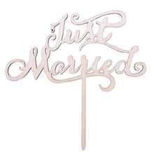 Load image into Gallery viewer, 1Pcs Hollow Letter Love Just Married Mr & Mrs Cake Topper Mr and Mrs Cake Toppers Wooden Wedding Cake Topper Party Cake Decoration Mr And Mrs Cake Topper Bride and Groom Wooden Wedding Cake Topper For Wedding Party Supplies