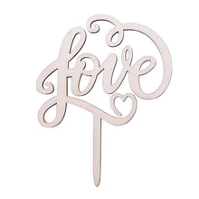 Load image into Gallery viewer, 1Pcs Hollow Letter Love Just Married Mr & Mrs Cake Topper Mr and Mrs Cake Toppers Wooden Wedding Cake Topper Party Cake Decoration Mr And Mrs Cake Topper Bride and Groom Wooden Wedding Cake Topper For Wedding Party Supplies