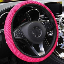 Load image into Gallery viewer, 1Pcs Ice Silk Steering Wheel Cover Non-Slip Car Wheel Cover Protector Breathable Microfiber Universal For Leather Viscose, Breathable, Anti-Slip Steering Wheel Cover Wear-resistant Anti-slip Car Accessories Black Red Rose Gray Beige Purple
