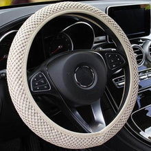 Load image into Gallery viewer, 1Pcs Ice Silk Steering Wheel Cover Non-Slip Car Wheel Cover Protector Breathable Microfiber Universal For Leather Viscose, Breathable, Anti-Slip Steering Wheel Cover Wear-resistant Anti-slip Car Accessories Black Red Rose Gray Beige Purple
