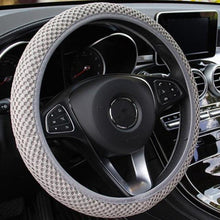 Load image into Gallery viewer, 1Pcs Ice Silk Steering Wheel Cover Non-Slip Car Wheel Cover Protector Breathable Microfiber Universal For Leather Viscose, Breathable, Anti-Slip Steering Wheel Cover Wear-resistant Anti-slip Car Accessories Black Red Rose Gray Beige Purple