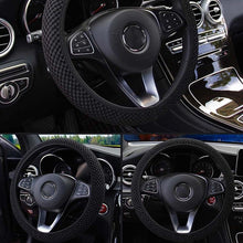 Load image into Gallery viewer, 1Pcs Ice Silk Steering Wheel Cover Non-Slip Car Wheel Cover Protector Breathable Microfiber Universal For Leather Viscose, Breathable, Anti-Slip Steering Wheel Cover Wear-resistant Anti-slip Car Accessories Black Red Rose Gray Beige Purple