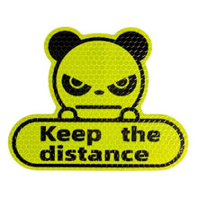 Load image into Gallery viewer, 1pcs Keep Distance Reflective Stickers Panda Stickers Fluorescent Yellow Green Hexagon Honeycomb Keep Distance Decal Cartoon Car Decoration Stickers Reflective Stickers Tape Conspicuity Safety Caution Warning Sticker