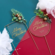 Load image into Gallery viewer, 1Pcs Metal Happy Birthday Cake Topper Artificial flowers Cake Toppers Happy Birthday Cake Topper Metal And Acrylic Cake Decoration With Pink Artificial Flower Cluster For DIY Baby Shower Birthday Party Decoration Baking Decor