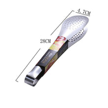 Load image into Gallery viewer, 1pcs Stainless Steel Kitchen Tong Heat Resistant Hollow-Out Barbecue Tongs Food Tongs Kitchen Tools BBQ Tools Accessories Stainless Steel Food Tongs Cooking Clips Buffet BBQ Tongs