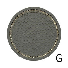 Load image into Gallery viewer, 1PCS Universal 7cm Car Style Coasters Pad Pink Cup Holder Mat Rhinestone Waterproof Anti Slip Vehicle Bling Car Coasters Pink PVC Travel Auto Cup Holder Insert Coaster Anti Slip Crystal Vehicle Interior Accessories Cup Mats For Women Girl