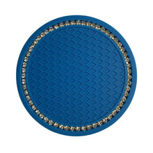 Load image into Gallery viewer, 1PCS Universal 7cm Car Style Coasters Pad Pink Cup Holder Mat Rhinestone Waterproof Anti Slip Vehicle Bling Car Coasters Pink PVC Travel Auto Cup Holder Insert Coaster Anti Slip Crystal Vehicle Interior Accessories Cup Mats For Women Girl