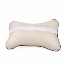 Load image into Gallery viewer, 1pcs Universal Car Neck Pillows PVC Leather Breathable Mesh Auto Car Neck Rest Headrest Cushion Headrest Pillow Pillow Neck Pillows Both Side Pu Leather Pack Headrest Fit for Most Cars Filled Fiber Universal Car Pillow Car Interior Accessories
