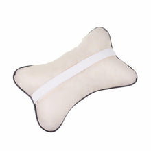 Load image into Gallery viewer, 1pcs Universal Car Neck Pillows PVC Leather Breathable Mesh Auto Car Neck Rest Headrest Cushion Headrest Pillow Pillow Neck Pillows Both Side Pu Leather Pack Headrest Fit for Most Cars Filled Fiber Universal Car Pillow Car Interior Accessories