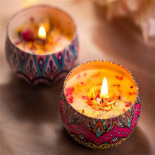 Load image into Gallery viewer, 1Pieces Tin Jars Scented Candles Candle Tins Empty Candle Jars with Lids Scented Candle Containers Making Candles Kit Holder For Soy Wax Dry Storage With Flowers Can Fragrance Scented Candle Natural Soy Wax For Dry Storage Spices And Sweets