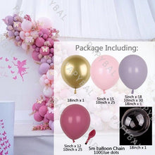 Load image into Gallery viewer, 1Set Purple Pink Luxury Balloons For Birthday Wedding Party Decorations Baby Shower Decorations For Girl