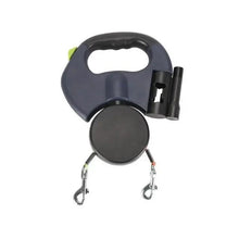 Load image into Gallery viewer, 2 Color Retractable Dual Double Pet Leash Rope Walk For Dog Long Lead-Training Pet Leash Pet Tractor Small And Medium Dog Cat