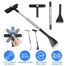 Load image into Gallery viewer, 2-in-1 Automobile Snow Shovel Frost Removal with 360° Pivoting Brush Head
