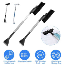 Load image into Gallery viewer, 2-in-1 Automobile Snow Shovel Frost Removal with 360° Pivoting Brush Head