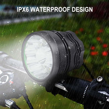 Load image into Gallery viewer, 2 IN 1 Bicycle Headlight Bike Light Front Head Lamp Cycling Flashlight Mountain Bicycle Front Light With 6400mAh/8400mAh Rechargeable Battery Pack 3 Modes Bike Front Headlamp