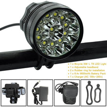 Load image into Gallery viewer, 2 IN 1 Bicycle Headlight Bike Light Front Head Lamp Cycling Flashlight Mountain Bicycle Front Light With 6400mAh/8400mAh Rechargeable Battery Pack 3 Modes Bike Front Headlamp