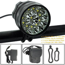 Load image into Gallery viewer, 2 IN 1 Bicycle Headlight Bike Light Front Head Lamp Cycling Flashlight Mountain Bicycle Front Light With 6400mAh/8400mAh Rechargeable Battery Pack 3 Modes Bike Front Headlamp