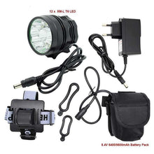 Load image into Gallery viewer, 2 IN 1 Bicycle Headlight Bike Light Front Head Lamp Cycling Flashlight Mountain Bicycle Front Light With 6400mAh/8400mAh Rechargeable Battery Pack 3 Modes Bike Front Headlamp