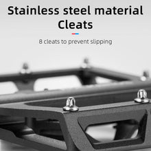 Load image into Gallery viewer, 2 In 1 Bicycle Lock Pedal With Free Cleat For Road Bikes Aluminum Anti-Slip Sealed Bearing Lock Accessories Mountain Bike Pedals Bicycle Flat Platform Compatible With Mountain Bike Dual Function Sealed Clipless Aluminum 9/16" Pedals With Cleats