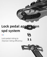 Load image into Gallery viewer, 2 In 1 Bicycle Lock Pedal With Free Cleat For Road Bikes Aluminum Anti-Slip Sealed Bearing Lock Accessories Mountain Bike Pedals Bicycle Flat Platform Compatible With Mountain Bike Dual Function Sealed Clipless Aluminum 9/16" Pedals With Cleats