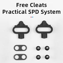 Load image into Gallery viewer, 2 In 1 Bicycle Lock Pedal With Free Cleat For Road Bikes Aluminum Anti-Slip Sealed Bearing Lock Accessories Mountain Bike Pedals Bicycle Flat Platform Compatible With Mountain Bike Dual Function Sealed Clipless Aluminum 9/16" Pedals With Cleats