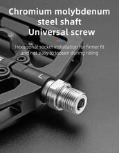 Load image into Gallery viewer, 2 In 1 Bicycle Lock Pedal With Free Cleat For Road Bikes Aluminum Anti-Slip Sealed Bearing Lock Accessories Mountain Bike Pedals Bicycle Flat Platform Compatible With Mountain Bike Dual Function Sealed Clipless Aluminum 9/16" Pedals With Cleats