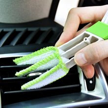 Load image into Gallery viewer, 2 In 1 Car Air-Conditioner Outlet Cleaning Tool Multi-purpose Dust Brush Car Accessories Interior Multi-purpose Brush Cleaning Automotive Air Conditioner Cleaner Brush Dust Collector Cleaning Cloth Tool Hand Held Magic Brush Blind Duster for Cars