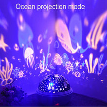 Load image into Gallery viewer, 2-in-1 Ocean Star Night Light Projector Lamp 360 Degree Rotating
